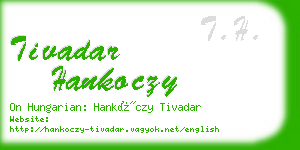 tivadar hankoczy business card